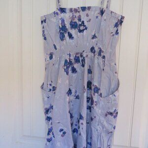 Marks & Spencer Indigo Collection Lilac Print Mini Dress Size 6 US (K473)